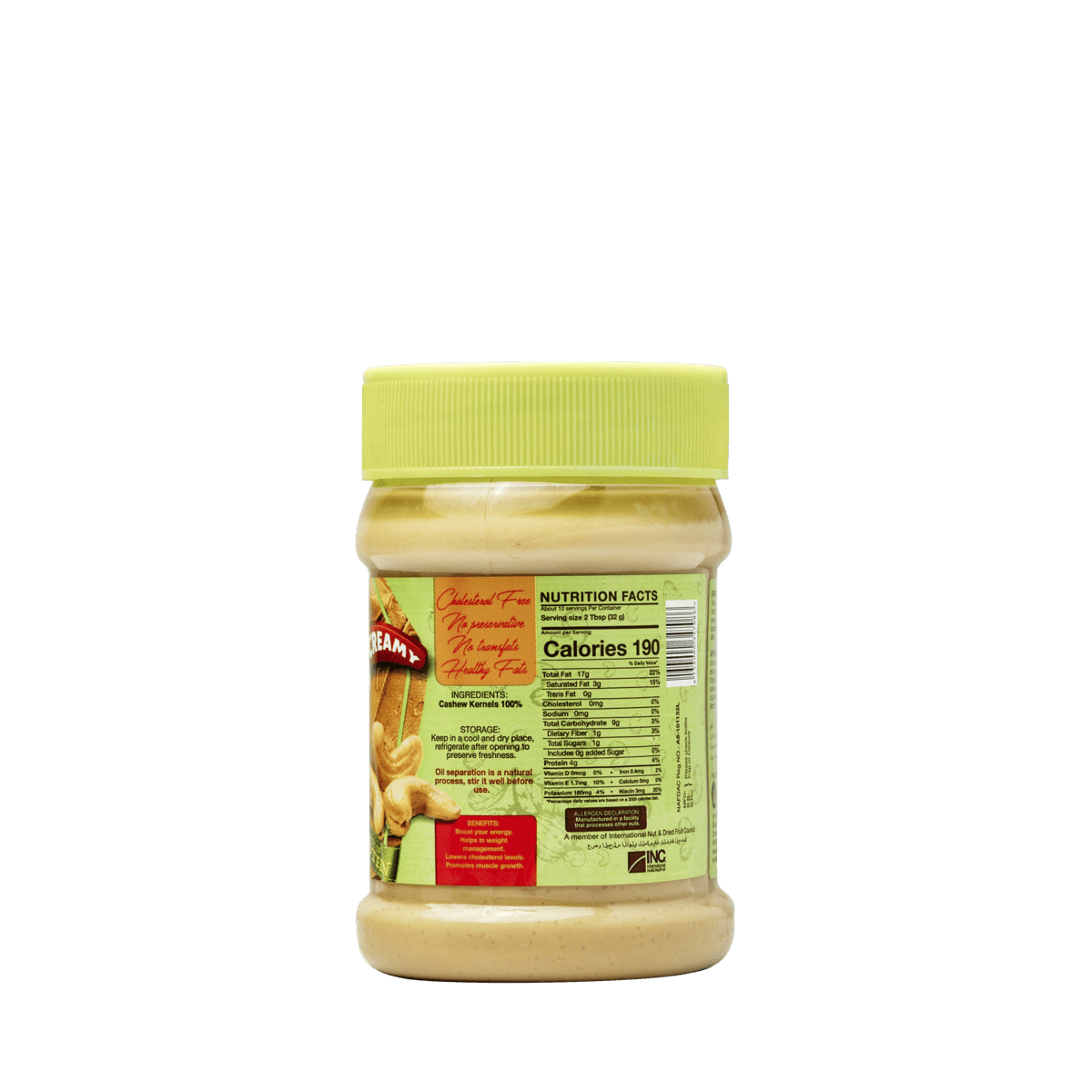 Natural (Unsweetened) Cashew Butter - 325g