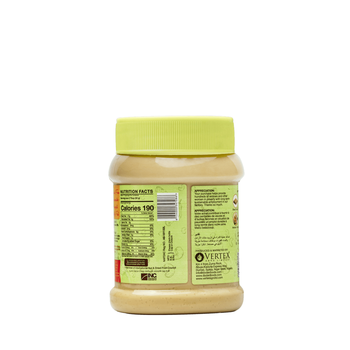 Natural (Unsweetened) Cashew Butter - 325g