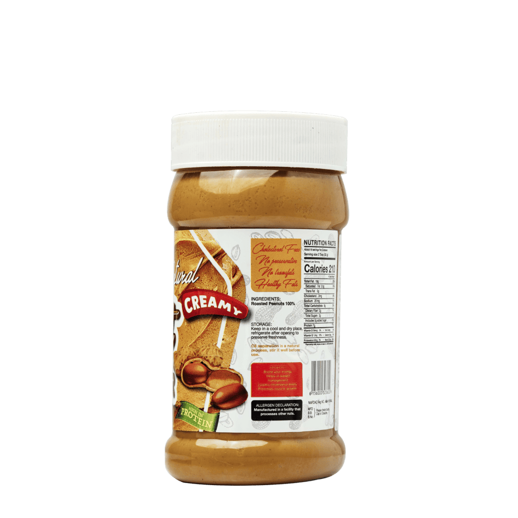 Natural (Unsweetened) Peanut Butter Creamy - 465g