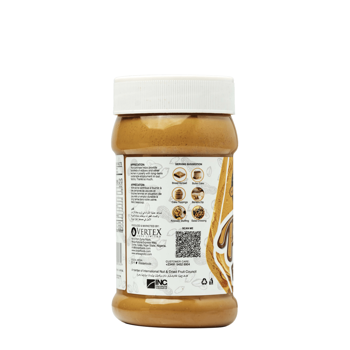Natural (Unsweetened) Peanut Butter Creamy - 465g