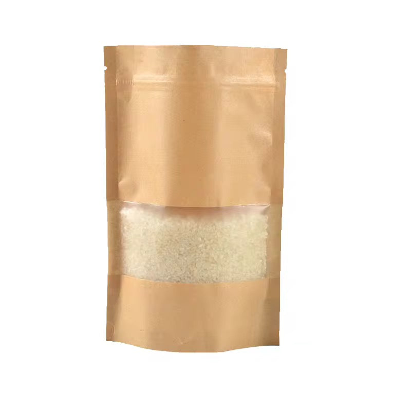 Vertex Ziplock Pouch – Kraft Window (50pcs)