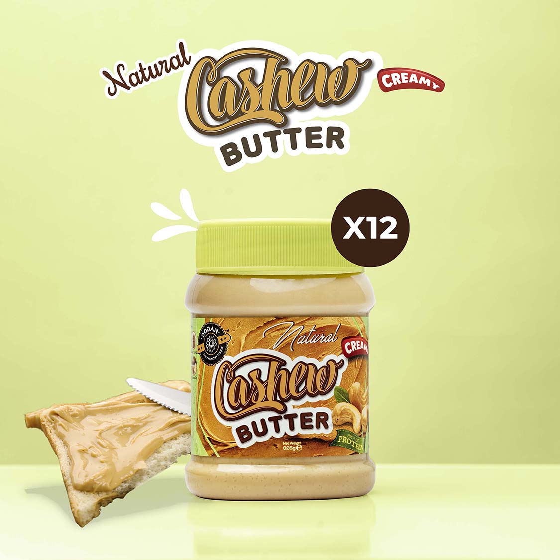 Natural (Unsweetened) Cashew Butter - 325g